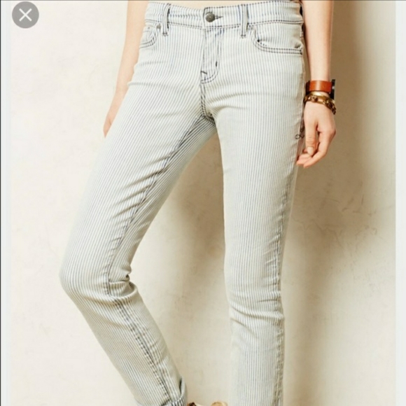 Level 99 Lily Skinny Straight Railroad Stripe 28 - Picture 1 of 8